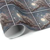 Weihnachtsmöbel mit Vollmond Geschenkpapier (Rolleneckpunkt)