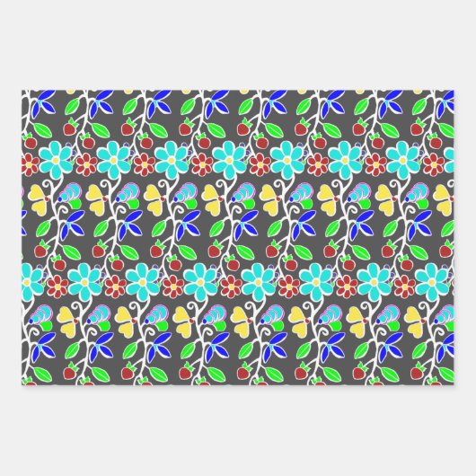 Weihnachtsmode Ayasha Logo Birch Forest Geschenkpapier Set (Vorderseite)