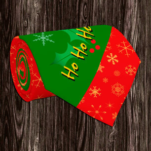 Weihnachtsmode-Krawatte, Ho Ho Ho, Santa, Schneefl Krawatte