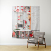 Weihnachtsmoderner Küchen-Fotografie-Hintergrund Wandteppich (Beispiel)