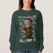 Weihnachtsmodus Elf Sweatshirt (Vorderseite)
