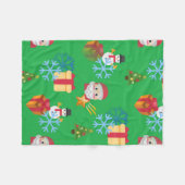 Weihnachtsmoji-Decke Fleecedecke (Vorderseite (Horizontal))
