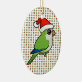 WeihnachtsmönchParakeet Keramikornament (Rechts)