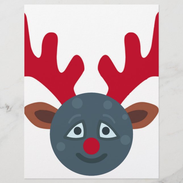 Weihnachtsmond Emoji (Vorderseite)
