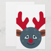 Weihnachtsmond Emoji Briefpapier (Vorne/Hinten)