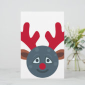Weihnachtsmond Emoji Briefpapier (Stehend Vorderseite)