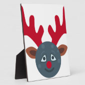 Weihnachtsmond Emoji Fotoplatte (Seite)