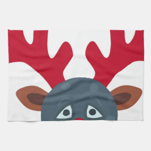 Weihnachtsmond Emoji Handtuch