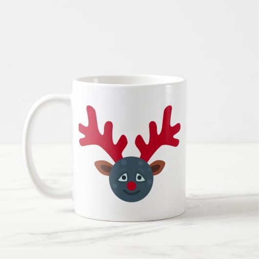 Weihnachtsmond Emoji Kaffeetasse (Links)