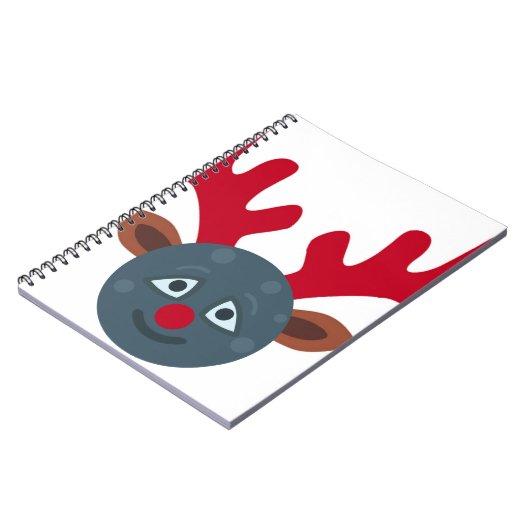 Weihnachtsmond Emoji Notizblock (Linke Seite)