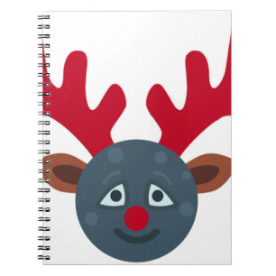 Weihnachtsmond Emoji Notizblock