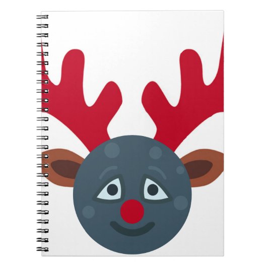 Weihnachtsmond Emoji Notizblock (Vorderseite)