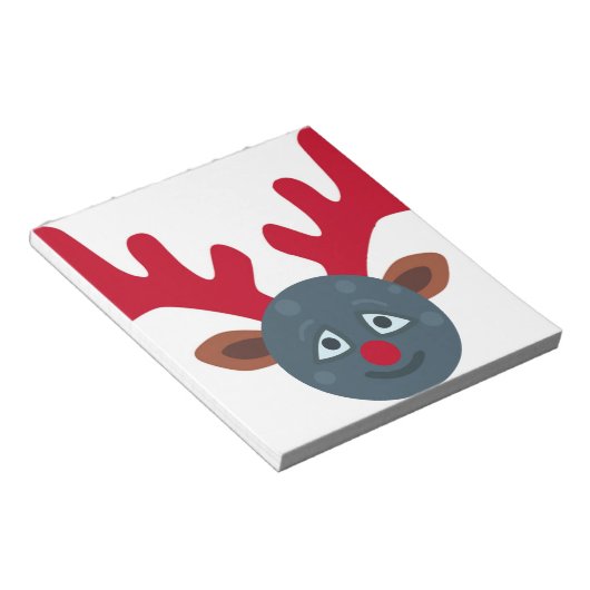 Weihnachtsmond Emoji Notizblock (angewinkelt)