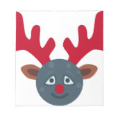 Weihnachtsmond Emoji Notizblock (Vorderseite)