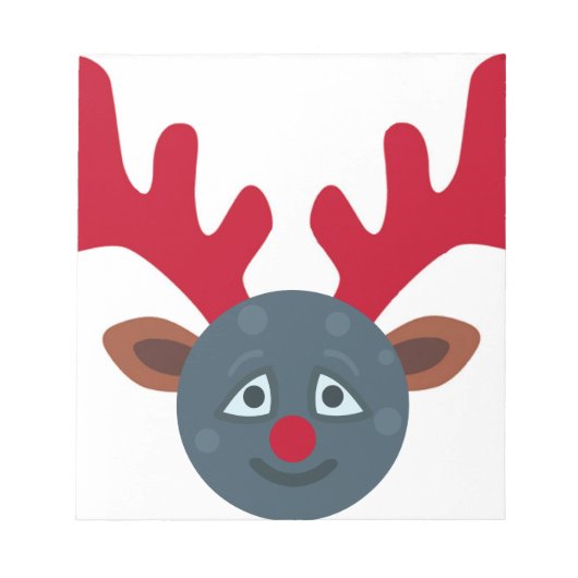 Weihnachtsmond Emoji Notizblock (Vorderseite)