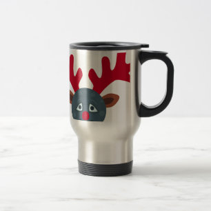 Weihnachtsmond Emoji Reisebecher