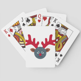 Weihnachtsmond Emoji Spielkarten