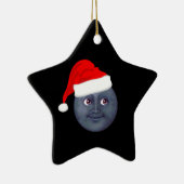 Weihnachtsmond Emoji Verzierungen Keramikornament (Rechts)