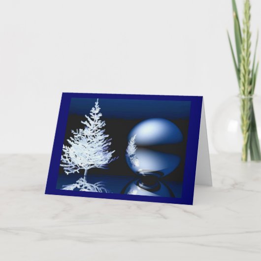 Weihnachtsmond Feiertagskarte (Vorderseite)