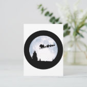 Weihnachtsmond Feiertagspostkarte (Stehend Vorderseite)