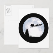 Weihnachtsmond Feiertagspostkarte (Vorne/Hinten)