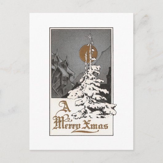 Weihnachtsmond Feiertagspostkarte (Vorderseite)