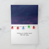 Weihnachtsmond-Ornament aus Kiefernholz Karte (Innenseite)