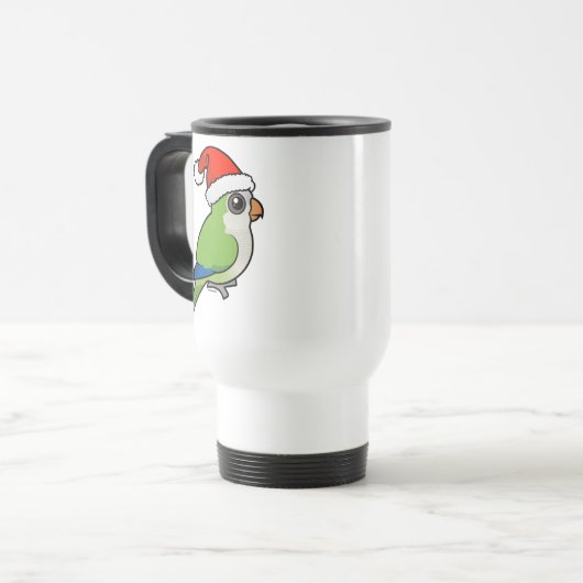 Weihnachtsmond Parakeet Reisebecher (Vorderseite Links)