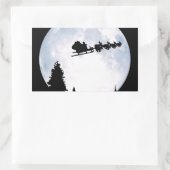 Weihnachtsmond Rechteckiger Aufkleber (Tasche)