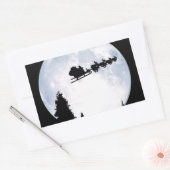 Weihnachtsmond Rechteckiger Aufkleber (Umschlag)
