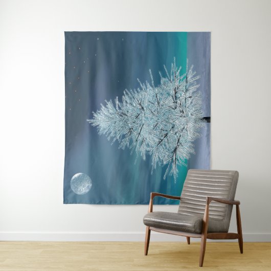 Weihnachtsmond Wandteppich (Beispiel)