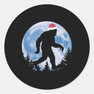 Weihnachtsmond Weihnachten Weihnachten Funny Sasqu Runder Aufkleber
