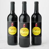 Weihnachtsmond wünscht Ihnen einen angenehmen Weih Weinetikett (Flaschen)