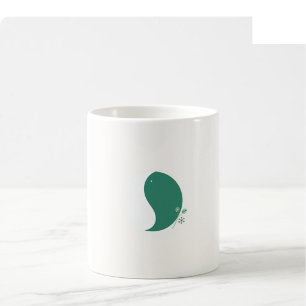 Weihnachtsmondphasen-Tasse - Weiß & Grün Kaffeetasse