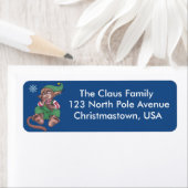 Weihnachtsmonkey Gnome Address Labels (Insitu)