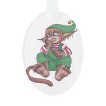 Weihnachtsmonkey Gnome Ornament