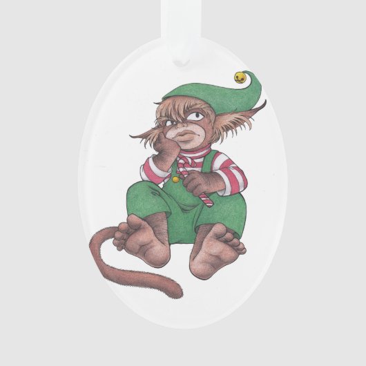 Weihnachtsmonkey Gnome Ornament (Vorderseite)