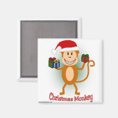 Weihnachtsmonkey-Magnet Magnet (Vorderseite/Rückseite)