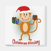 Weihnachtsmonkey-Magnet Magnet (Vorne)