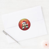Weihnachtsmonogramm A für Wintergeschenke Runder Aufkleber (Umschlag)