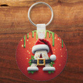 Weihnachtsmonogramm A für Wintergeschenke Schlüsselanhänger (Rückseite)