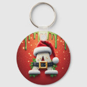 Weihnachtsmonogramm A für Wintergeschenke Schlüsselanhänger (Rückseite)