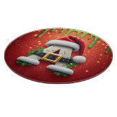 Weihnachtsmonogramm A für Wintergeschenke Schneidebrett (Ecke)