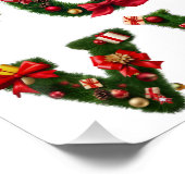 Weihnachtsmonogramm ABC, Alphabet, alle Buchstaben Poster (Ecke)