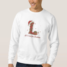 Weihnachtsmonogramm-Design Buchstabe L Sweatshirt