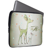 Weihnachtsmonogramm Grüne Hirsche Feiertage Niedli Laptopschutzhülle (Vorne Rechts)