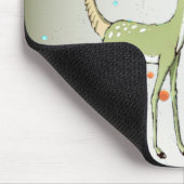 Weihnachtsmonogramm Grüne Hirsche Feiertage Niedli Mousepad (Ecke)