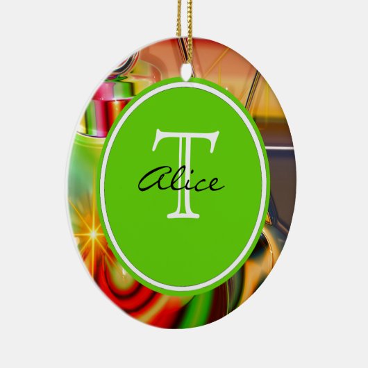 Weihnachtsmonogramm Keramikornament (Rechts)