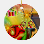 Weihnachtsmonogramm Keramikornament (Hinten)