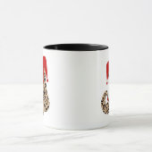 Weihnachtsmonogramm-Leopard-Strumpf-Tasse Tasse (Zentrum)